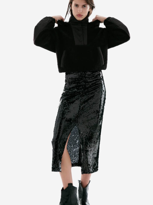 Quilted gilet with hood